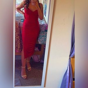 Hello Molly Saints + Secrets Red Midi Dress